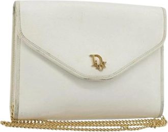 Dior Pre-owned Shoulder Bag - Dames - Vintage Schoudertas - Wit - ONE Size - Leer - Vintage