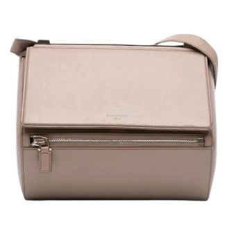Givenchy Tweedehands leren schoudertassen - Dames - Pre-owned - Bruin - Maat: ONE Size Leer