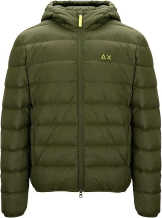 Sun 68 Hood Down Jacket - Heren - Gewatteerde jassen - Groen - S - Jassen