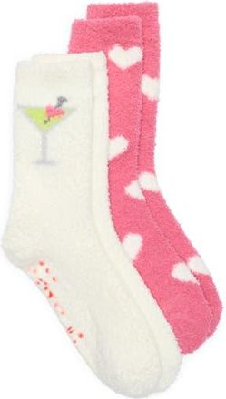 PJ Salvage 2-Pack Cozy Crew Socks in Ivory at Nordstrom Rack, Size 4-10