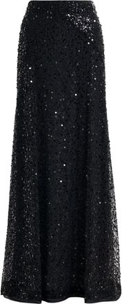 Essentiel Isequins sequin beaded maxi skirt - Black