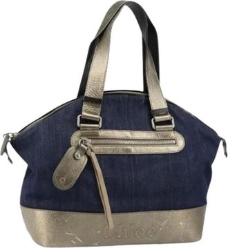 Chlo&eacute; Pre-owned Handbags, female, Blue, Size: ONE SIZE Pre-owned Tote Bag