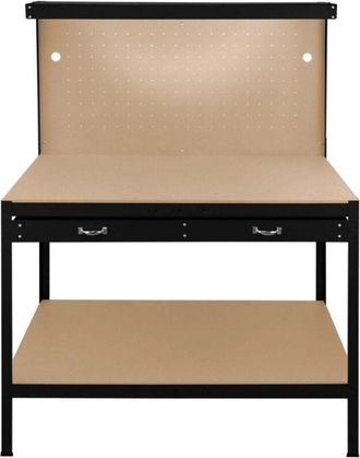 MonsterShop Monster Racking - Banco da lavoro con cassetti multiuso da 120 cm con luce led ripiani e opzioni di stoccaggio intelligenti per garage, officine e