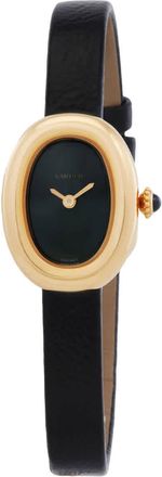 Cartier Baignoire Yellow Gold Mini Model Black Dial Ladies Watch WGBA0040