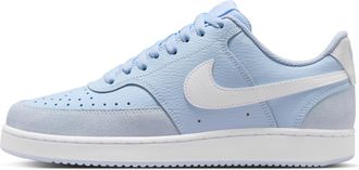 Nike Womens Court Vision Low Suede Shoes in Blue | IQ9757-400