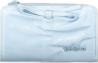 Desigual Portemonnee met strikdetail en ritssluiting - Dames - Portefeuilles - Blauw - ONE Size - Polyester - Accessoires
