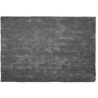 Beliani Beliani - Alfombra de pelo largo gris oscuro 140 x 200 cm rectangular moderna Demre