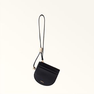 Furla Laura Porta Carte Di Credito S Nero Nero Pelle Stampata Donna