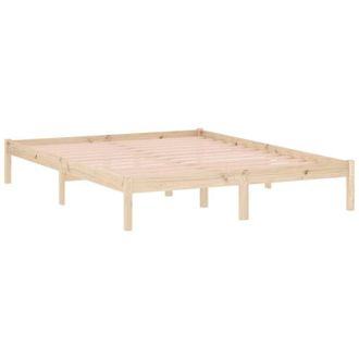 vidaXL Bed Frame without Mattress 152x203 cm Solid Wood Pine Queen Vidaxl