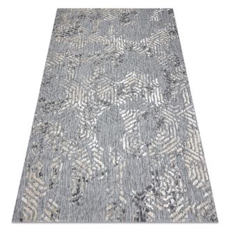 RugsX Rugsx - Alfombra Structural Sole D3842 - Hex&aacute;gonos Tejido Plano Gris / Beige Grey 120x170 Cm