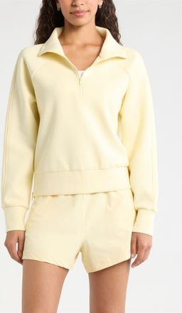 Zella Sporty Half Zip Sweatshirt in Yellow Flan at Nordstrom, Size Xx-Large
