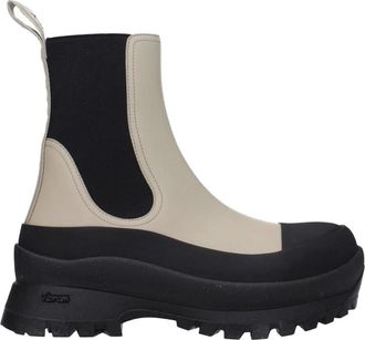 Stella McCartney Vibram Enkellaarsjes - Dames - Chelseaboots - Beige - 37 EU - Leer - Schoenen