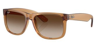Ray-Ban JUSTIN Brown Gradient Square Mens Sunglasses RB4165F 681413 55