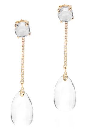 Goshwara Naught Cabochon Drop Earrings in White at Nordstrom