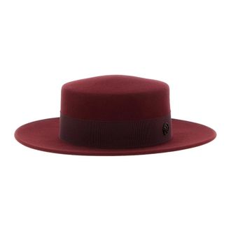 Maison Michel Kiki Hoed - Dames - Accessoires - Rood - Maat: M Wol