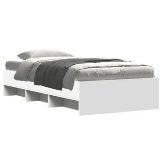 Berkfield Home Durable Bed Frame Frame White 75x190 cm Small Single Wood