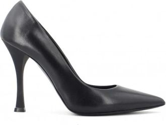Gianmarco F. Leren hoge hakken pumps - Dames - Pumps - Zwart - 40 EU - Leer - Schoenen