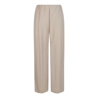 Harris Wharf London Wide-Leg Trousers - female - Harris Wharf London - Wide Trousers - Beige - S - Trousers