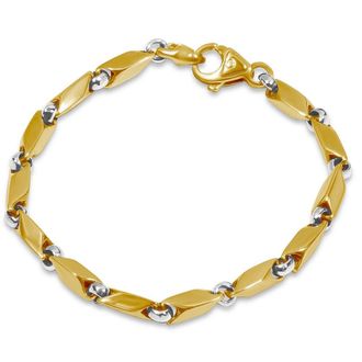 Pompeii3 Mens Link 14k Gold (31gram) or Platinum (51gram) 4.5mm Bracelet 8.5