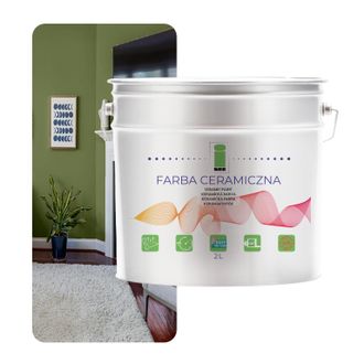OEM Pintura Cer&aacute;mica Para Pared Lavable Verde Oliva 2l Resistente A Las Manchas