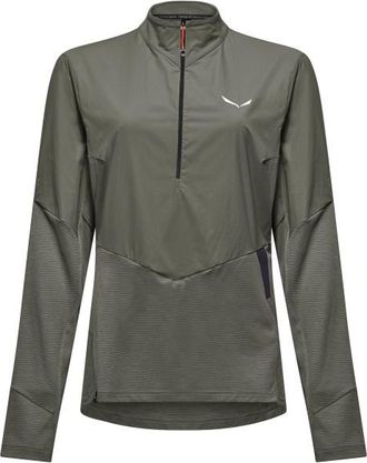 Salewa Pedroc Dry Wind HZ Tee Longsleeve für Damen | grau/oliv