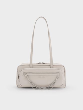 Charles & Keith Atwood Chain Elongated Shoulder Bag