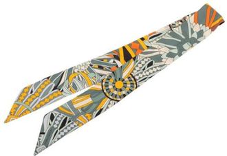 Herm&egrave;s Pre-owned Scarves, female, Multicolor, Size: ONE SIZE Pre-owned Les Flots Du Cheval Twilly Scarf
