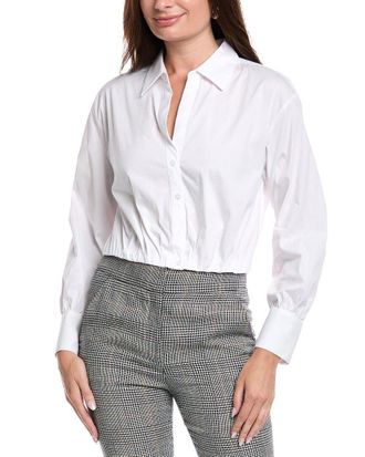 Kenneth Cole Collared Crop Shirt