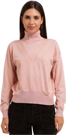 Gaud&igrave; Pullover met hoge hals - Dames - Coltruien - Roze - M - Truien & Vesten