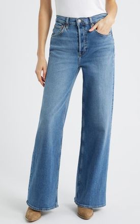 Re/Done High Waist Wide Leg Jeans in Mid70Sshadow at Nordstrom, Size 23