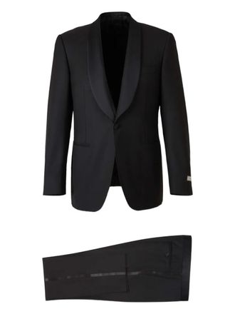 Canali Impeccabile shawl-lapel button suit - Black