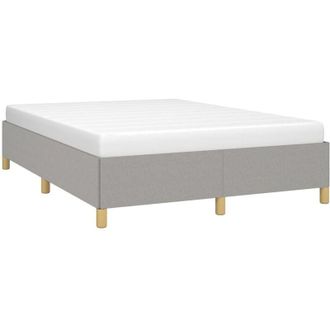 vidaXL Cama Sin Colch&oacute;n Tela Gris Claro 140x190 Cm Vidaxl