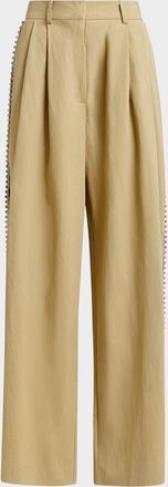 Essentiel Iso Rhinestone-Trimmed Pleated Pants