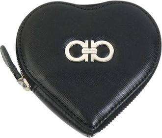 Ferragamo Pre-owned Lederen Portemonnee - Dames - Vintage Accessoires - Zwart - ONE Size - Leer - Vintage