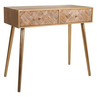 Wanderlust Deco Recibidor-consola de madera marr&oacute;n 88x41x79