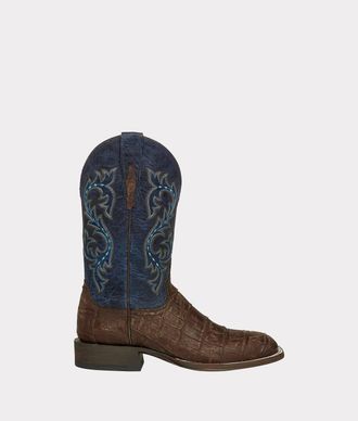 Lucchese Mens Malcolm Boots In Brandy / Navy