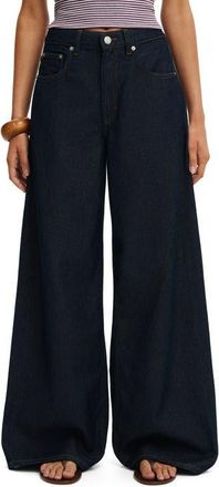 Cotton On High Waist Wide Leg Jeans in Aries Blue at Nordstrom, Size 0