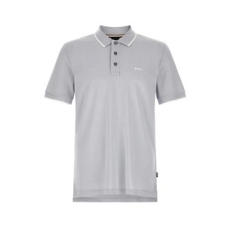 HUGO BOSS Hugo, Polo Shirts, male, Gray, Size: 2XL Sweater Boss