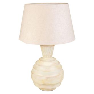 Wanderlust Deco L&aacute;mpara de mesa de metal color crema 25x25x63