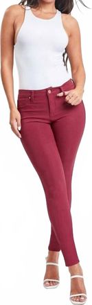 YMI Bianca Mid-Rise Skinny Jeans In Dark Rose