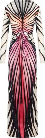 Roberto Cavalli Ray Of Paradise Print Maxi Jurk - Dames - Avondkleed - Veelkleurig - XS - Kleedjes