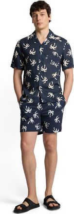 Onia Convertible Vacation Shirt in Midnight at Nordstrom, Size Xx-Large