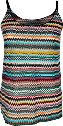 Missoni Zigzag-Print Tank Top in Multicolor Viscose