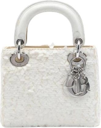 Dior Pre-owned Lady Dior - Dames - Vintage Mini Tas - Wit - ONE Size - Leer - Vintage