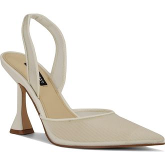 Nine West Kansy Slingback Pump in Off White at Nordstrom, Size 8.5