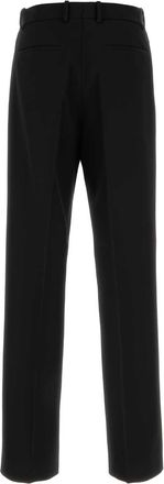 Jil Sander Mens Gabardine Trousers Black Wool