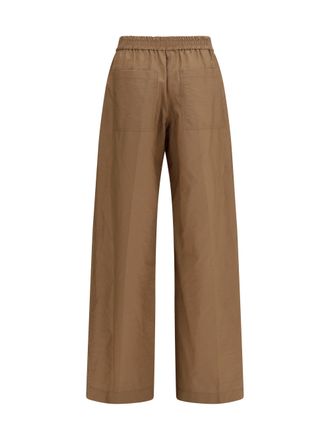 Brunello Cucinelli Womens Pants With Elasticated Waist Duna Cotton; Polyamide Trousers