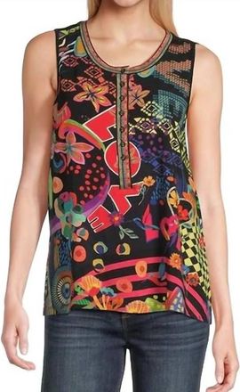 Johnny Was The Janie Favorite Henley Swing Tank In Jenny Scarf