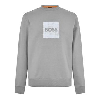 HUGO BOSS Heren Stitch Crew Hals Sweatshirt (Groen)