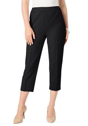 Roaman's Plus Size Bend Over Capri Pant in Black at Nordstrom, Size 32